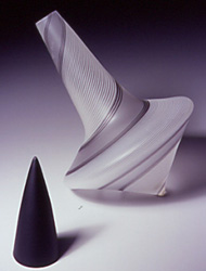 Open Black and White Decanter